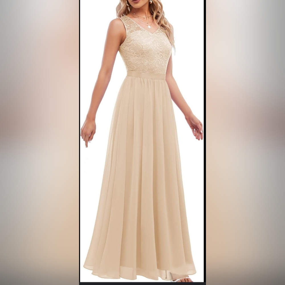 Elegant Cream Lace Kids Formal Gown